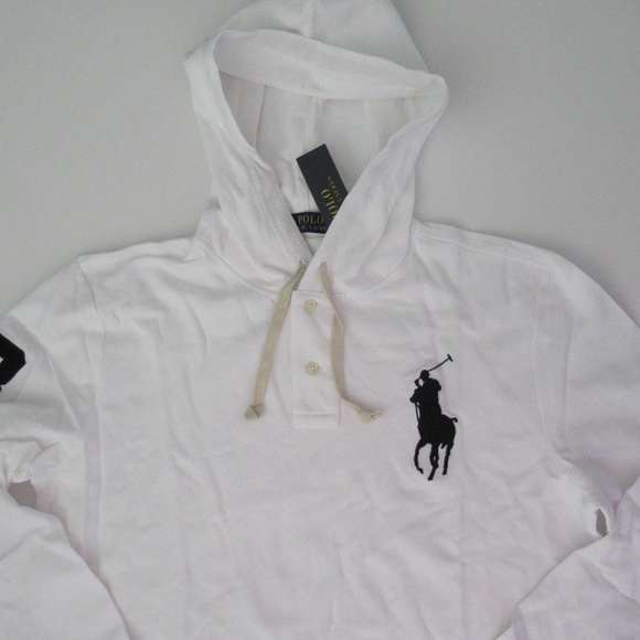 NWT Ralph Lauren LS Mesh Big Pony Hoodie Pullover - Picture 2 of 5